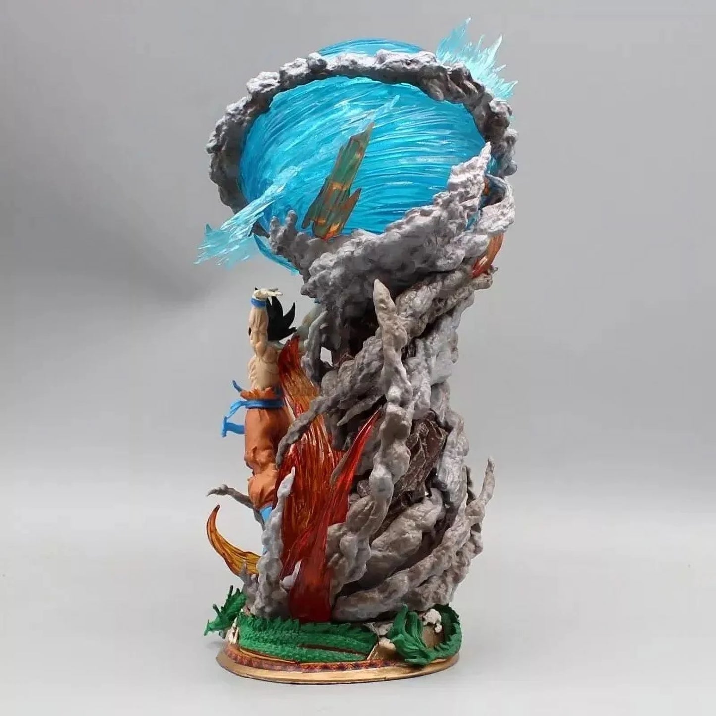 9" Dragon Ball Z Goku Son Goku Statue Figure Lamp Spirit Bomb Genki Dama Box